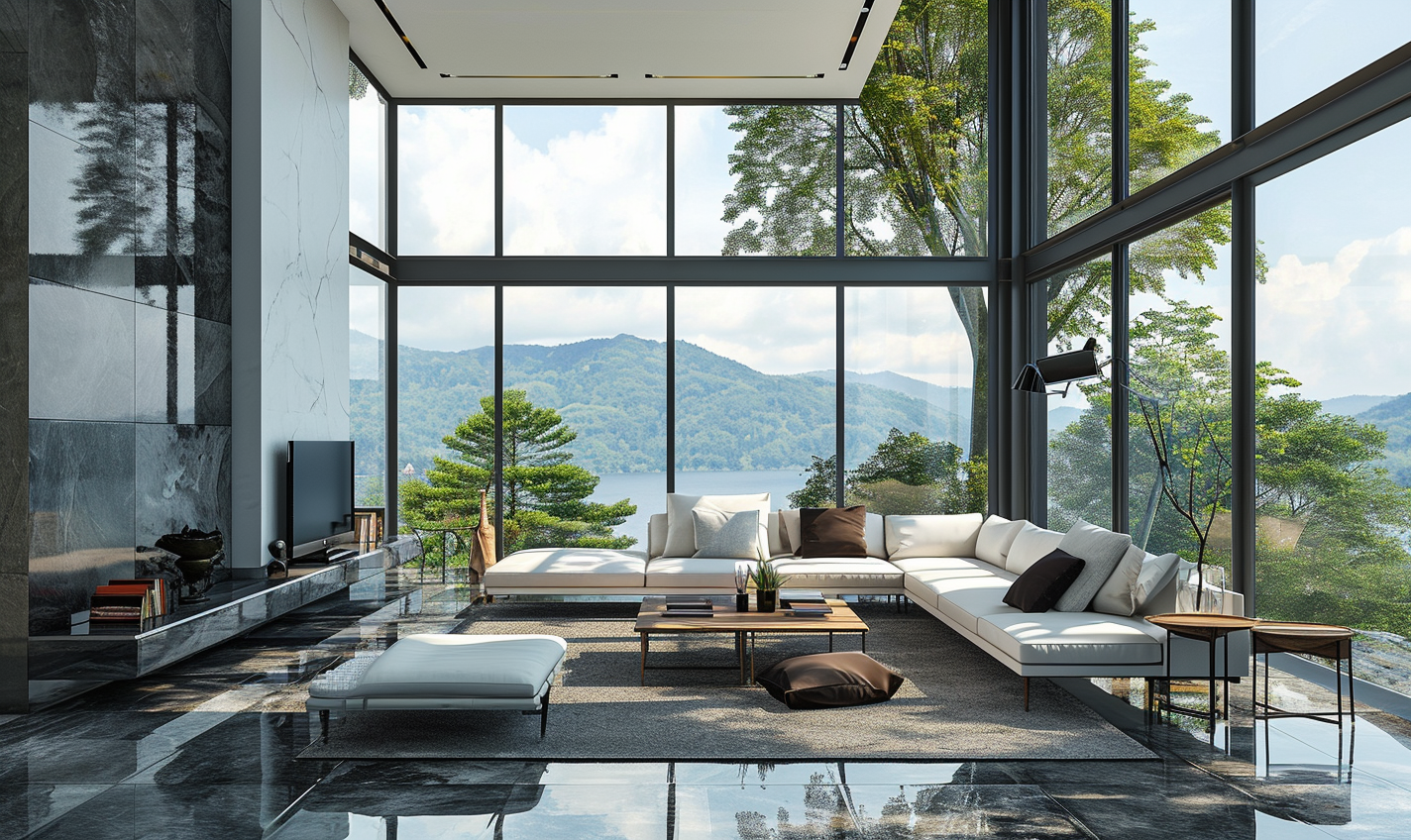 Novarch Architecture Contemporary modern living space with an amazing view