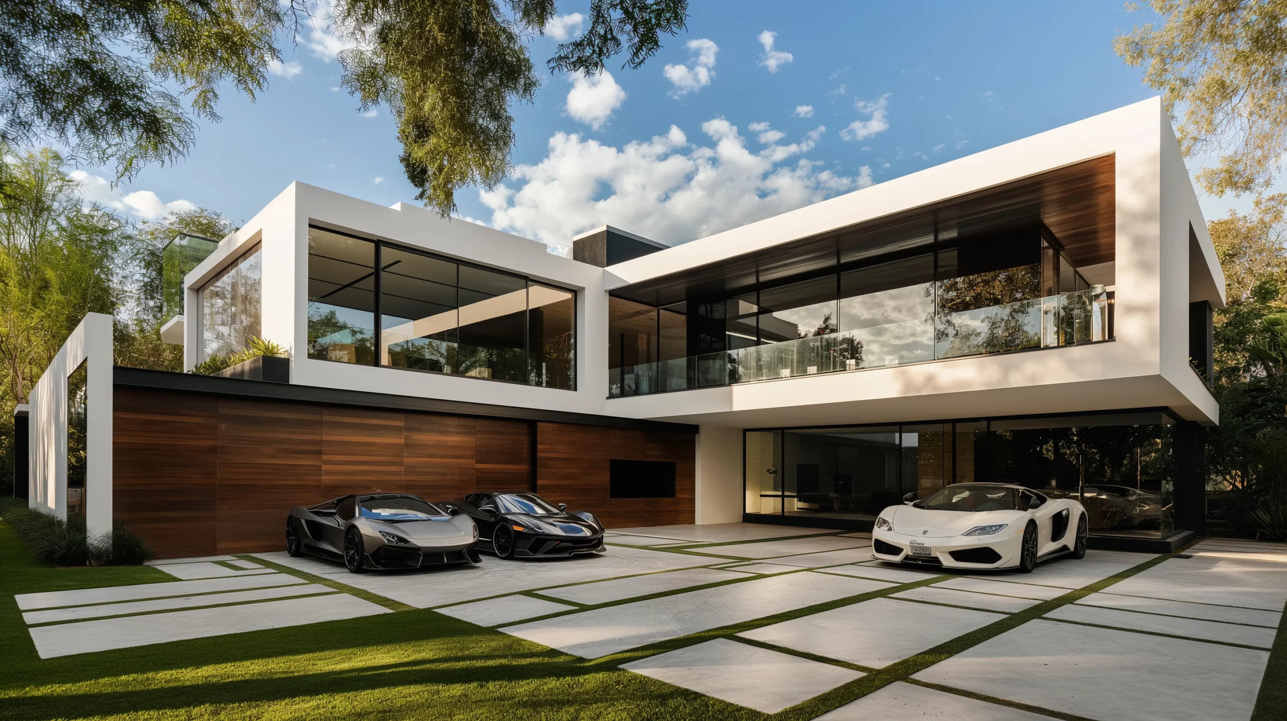 Novarch Architecture modern mansion exterior two floors clean lines minimal