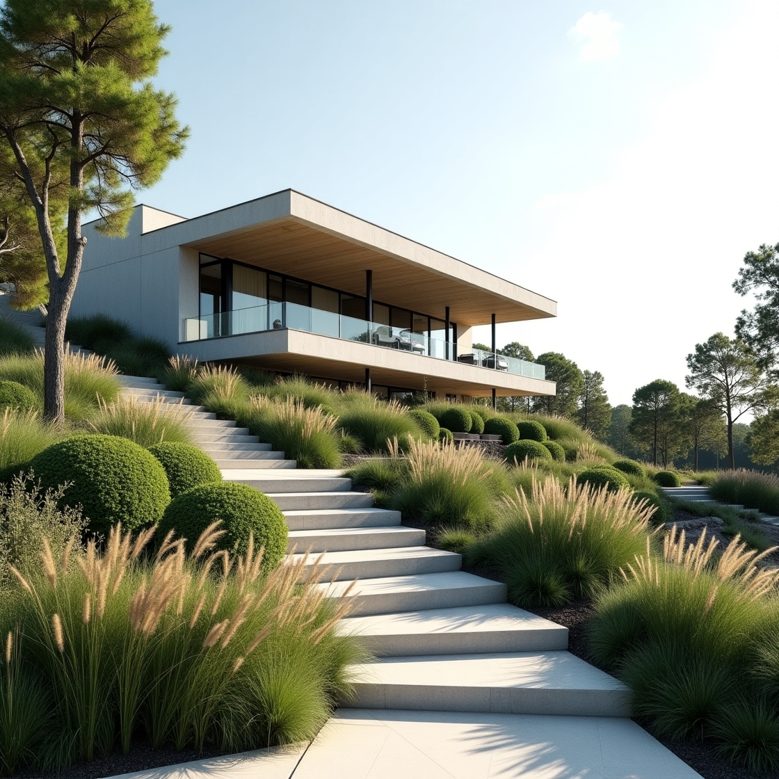Senadin Modern minimalist house with extensive landscaping La 13