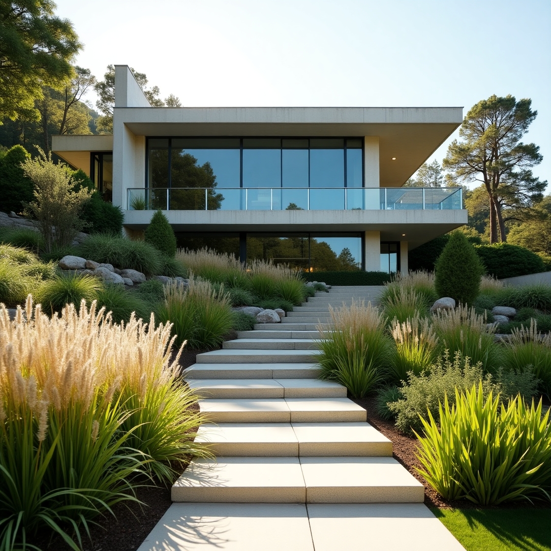Senadin Modern minimalist house with extensive landscaping La 3