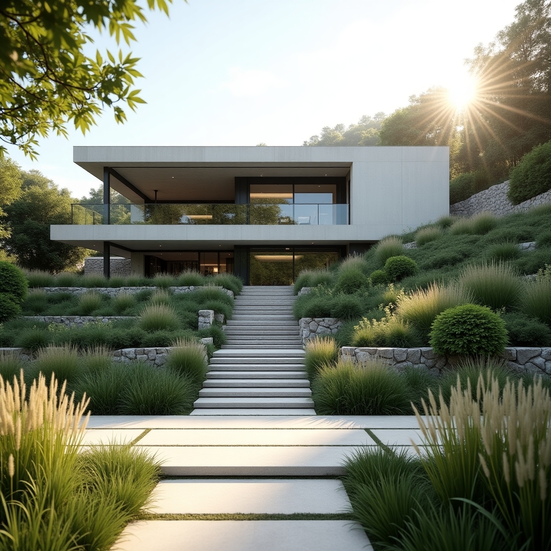 Senadin Modern minimalist house with extensive landscaping La 34